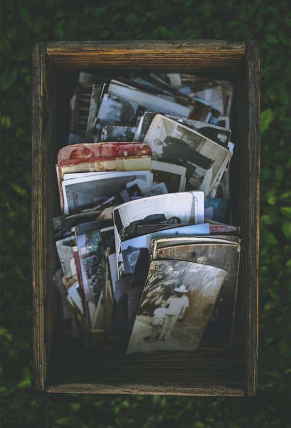 Box of antique photos